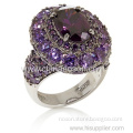 Oval Simulated Amethyst Ring 